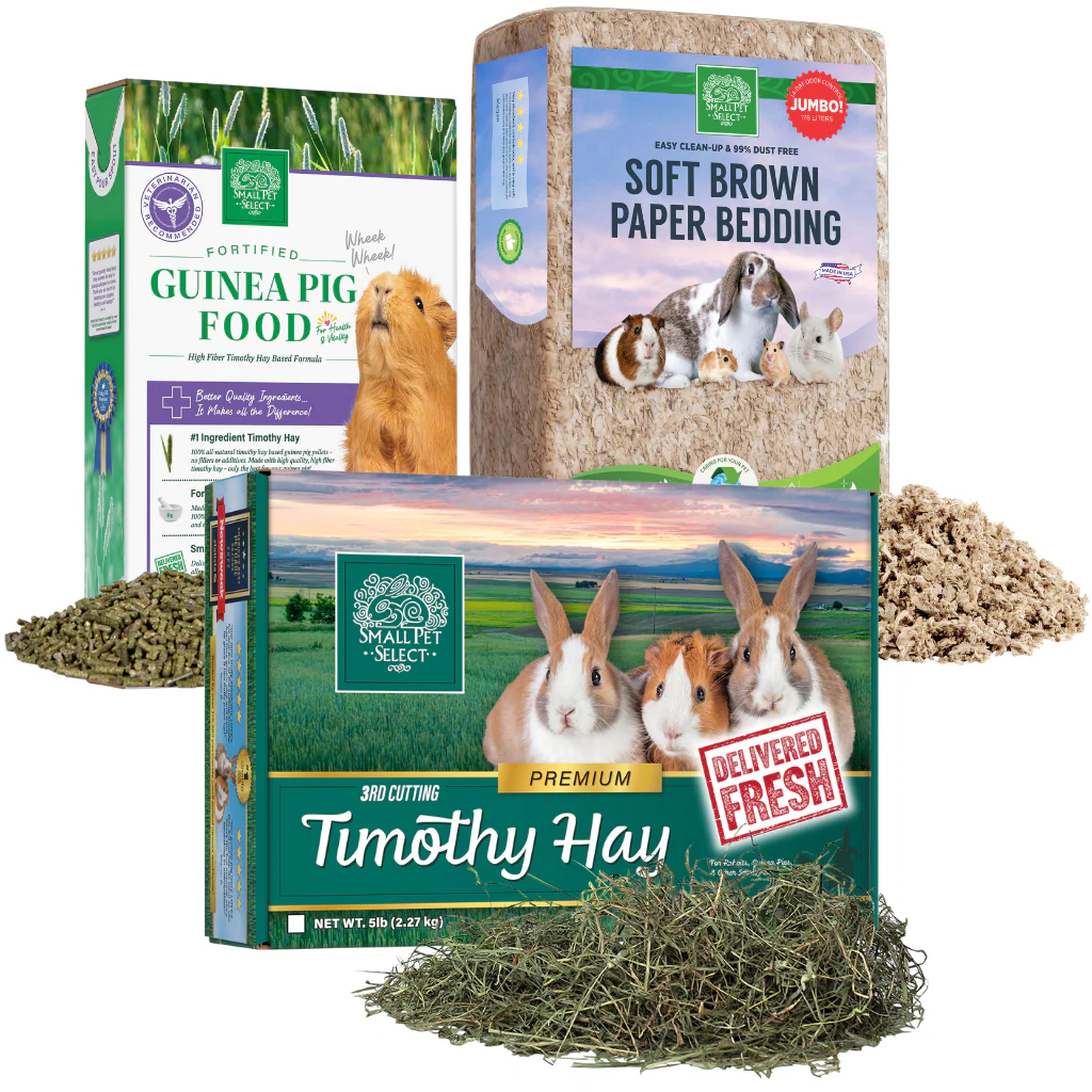3rd Cut Timothy Hay, Guinea Pig Pellets & Bedding Bundle - Image 3