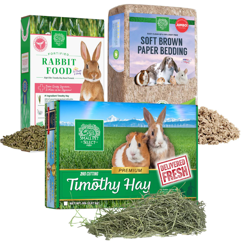 2nd Cut Timothy Hay, Rabbit Food Pellets & Bedding Bundle - Image 2