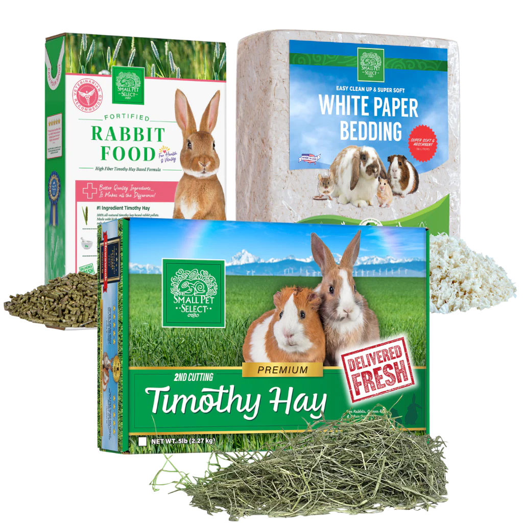 2nd Cut Timothy Hay, Rabbit Food Pellets & Bedding Bundle - Image 3