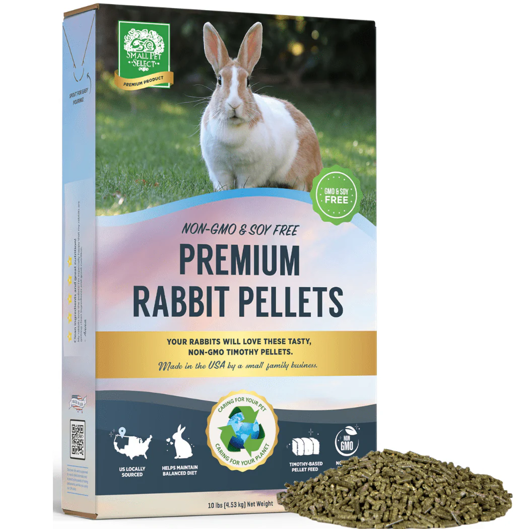 Premium Rabbit Food Pellets - Non-GMO, Soy-Free, High-Fibre Formula