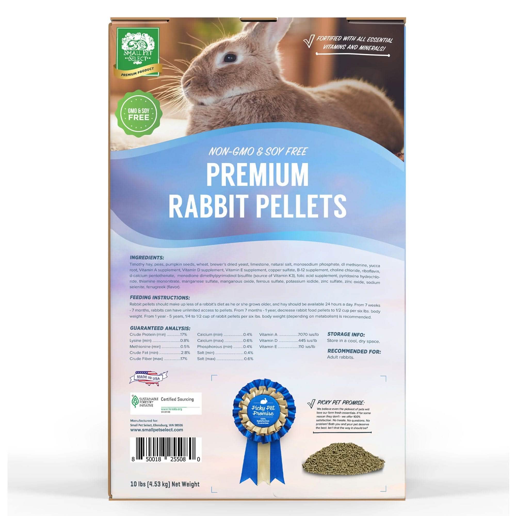Premium Rabbit Food Pellets - Non-GMO, Soy-Free, High-Fibre Formula - Image 4