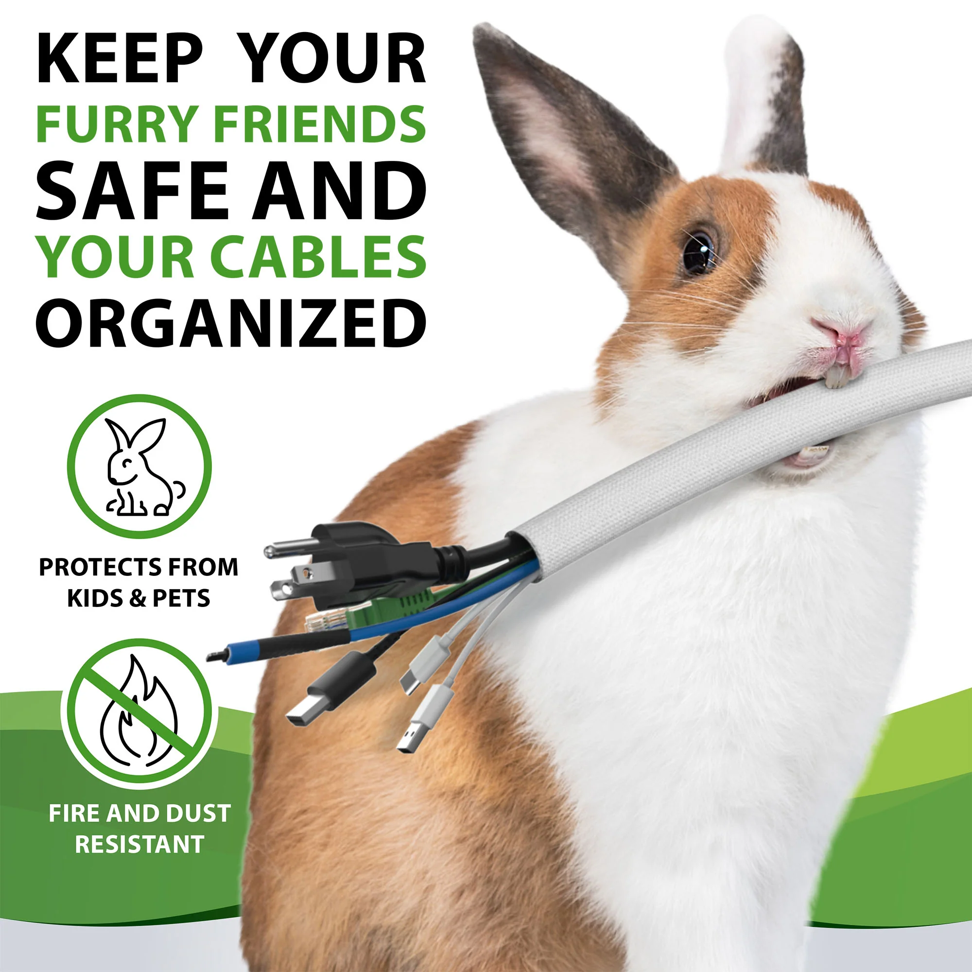 Small Pet Heavy Duty Cord Cover - Image 3